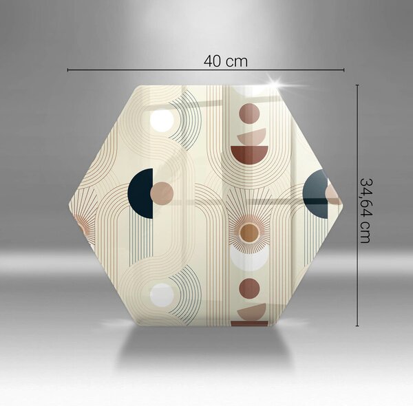 Skleněná deska do kuchyně Boho geometrické tvary