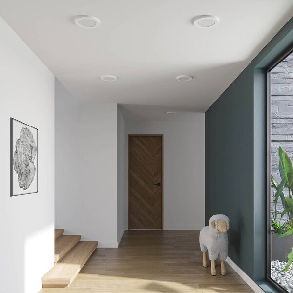 PRIOS Stropní svítidlo Prios LED Aureka, sada 3 kusů, senzor, Ø 23 cm, bílé, Bílá / opál, Obývací pokoj / jídelna, Hliník, Moderní, Stropní svítidlo