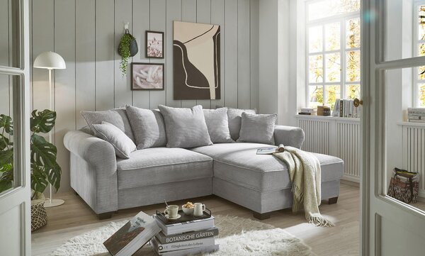 ROHOVÁ SEDAČKA, textil, světle šedá Landscape - Sedací soupravy