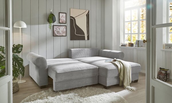 ROHOVÁ SEDAČKA, textil, světle šedá Landscape - Sedací soupravy