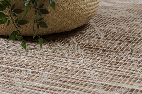 Koberec šňůrkový SIZAL PATIO ploské tkaní 3077 Boho - přírodní / béžový