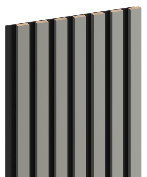 Mexen Lam-B, stěnové lamely 275 × 31,5 cm, HDF deska 4 mm, šedá matná, S100-275317-2812-052