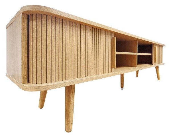 TV stolek v dekoru dubu v přírodní barvě 178x50x40 cm Rove – Woodman