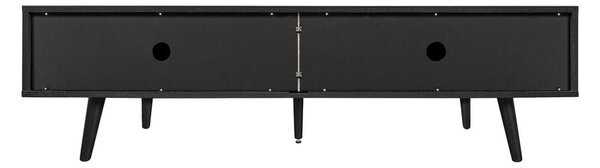 Černý TV stolek v dekoru dubu 178x50x40 cm Rove – Woodman