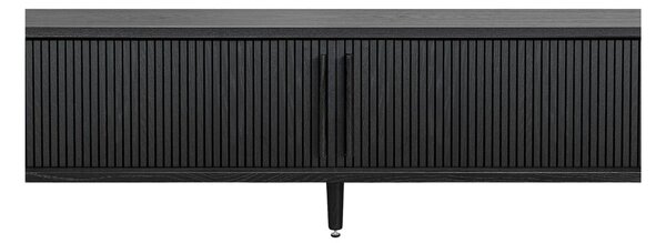 Černý TV stolek v dekoru dubu 178x50x40 cm Rove – Woodman