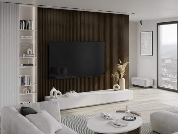 Mexen Lam-B, stěnové lamely 275 × 31,5 cm, HDF deska 4 mm, wenge, S100-275317-2812-071