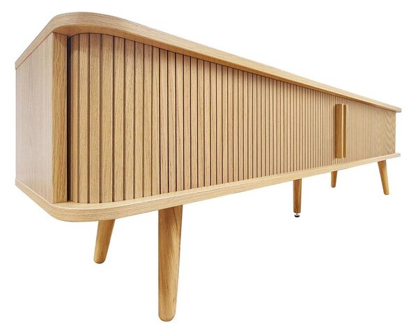 TV stolek v dekoru dubu v přírodní barvě 178x50x40 cm Rove – Woodman