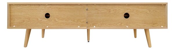 TV stolek v dekoru dubu v přírodní barvě 178x50x40 cm Rove – Woodman