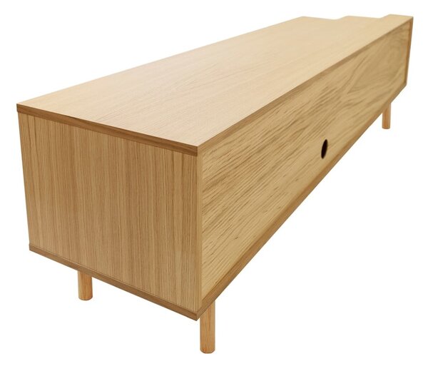 TV stolek v dekoru dubu v přírodní barvě 189x50x44 cm Shift – Woodman