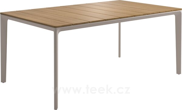 Gloster Jídelní stůl Carver, Gloster, obdélníkový 170x100x73 cm, rám hliník barva meteor, deska teak