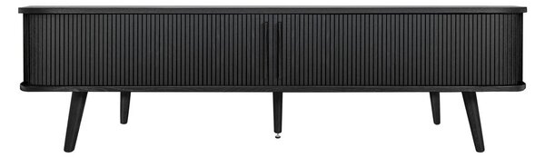 Černý TV stolek v dekoru dubu 178x50x40 cm Rove – Woodman