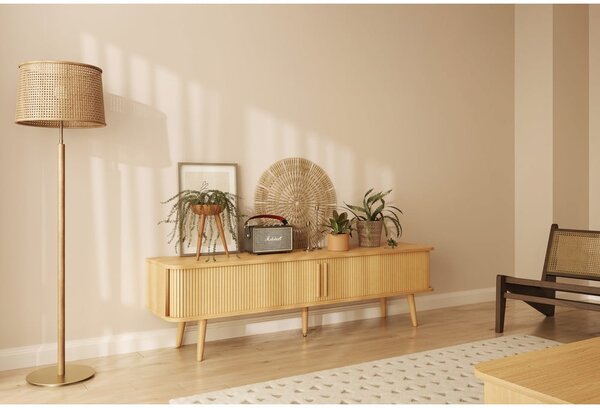 TV stolek v dekoru dubu v přírodní barvě 178x50x40 cm Rove – Woodman