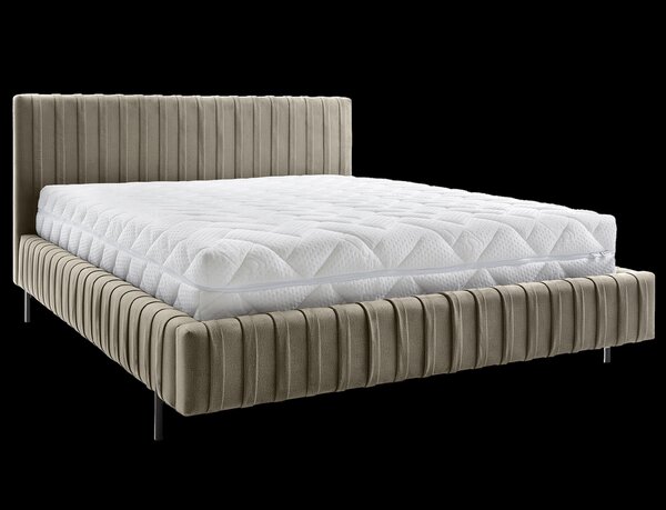 Eltap Čalouněná postel Plissa s úložným prostorem Materiál a barva potahu: Relax 38 - tmavě zelená, Rozměr: 140x200