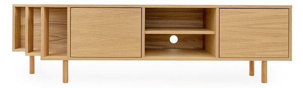 TV stolek v dekoru dubu v přírodní barvě 189x50x44 cm Shift – Woodman