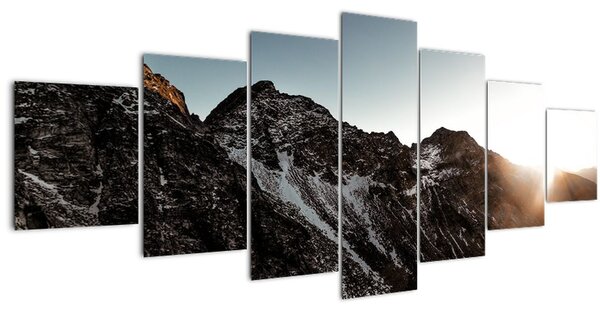 Obraz skalnatého pohoří (210x100 cm)