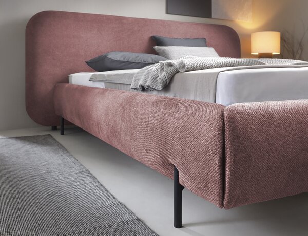 Eltap Čalouněná postel Pointt Materiál a barva potahu: Breona 30 - červená, Rozměr: 140x200