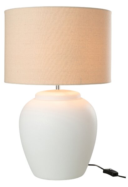 Bílá keramická stolní lampa J-line Limme 48 cm