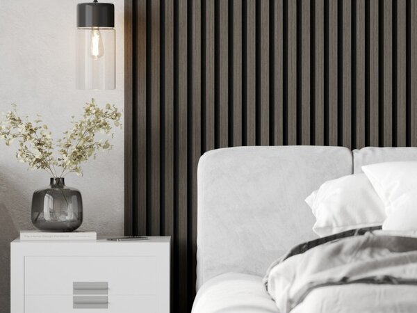Mexen Lam-F, akustické stěnové lamely 275 × 30 cm, plstěný podklad 8 mm, technická dýha, dub onyxový, S105-275307-3015-010