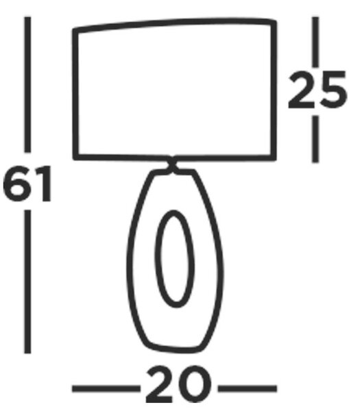 STOLNÍ LAMPA, E27, 40/20/61 cm - Stolní lampy