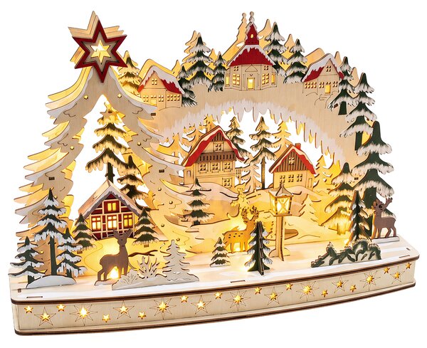 Vánoční dekorace LED KORIA 31 cm Světle hnědá