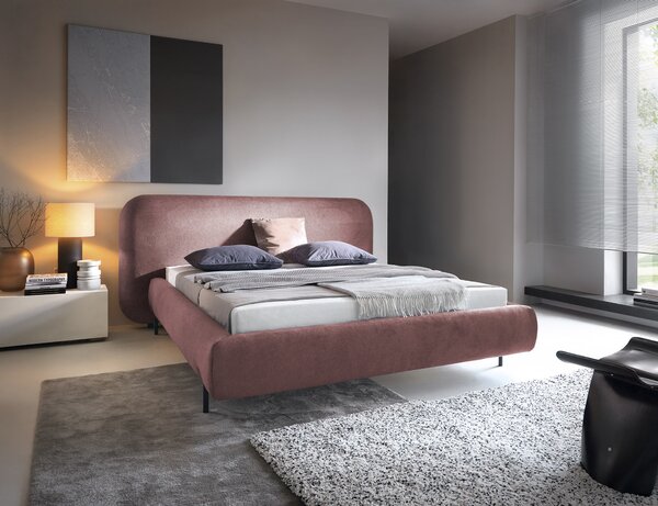 Eltap Čalouněná postel Pointt Materiál a barva potahu: Breona 30 - červená, Rozměr: 140x200
