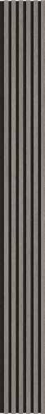 Mexen Lam-F, akustické stěnové lamely 275 × 30 cm, plstěný podklad 8 mm, technická dýha, dub stříbřitý, S105-275307-3015-007