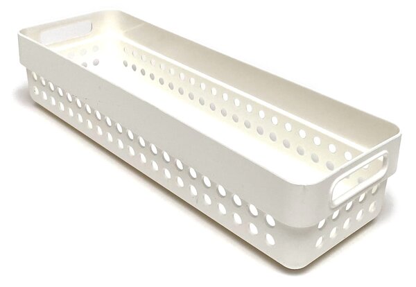 CONFORTIME Sada 2 košíků na organizaci, organizéry do zásuvky KOLE 24 x 7,5 cm - bílé