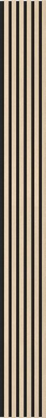 Mexen Lam-F, akustické stěnové lamely 275 × 30 cm, plstěný podklad 8 mm, technická dýha, dub pískový, S105-275307-3015-001