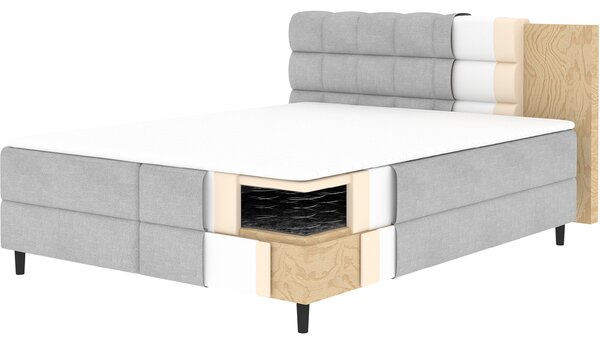 Eltap Čalouněná postel Camma s úložným prostorem Materiál a barva potahu: Calmora 18 - béžová, Rozměr: 140x200