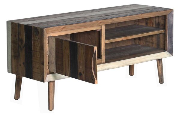 SOB Nábytek - Dřevěný TV stolek 120 cm Cairo recyklované dřevo - F0ABA1-013