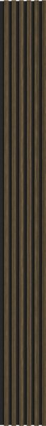 Mexen Lam-F, akustické stěnové lamely 275 × 30 cm, plstěný podklad 8 mm, technická dýha, eben královský, S105-275307-3015-020