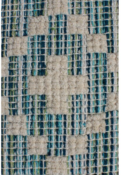 Flair Rugs, Běhoun Leela Ivory/Teal, 60x200, modrá, chodba / předsíň