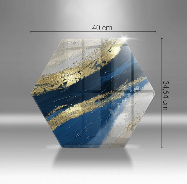 Skleněná deska do kuchyně Textura se zlatem