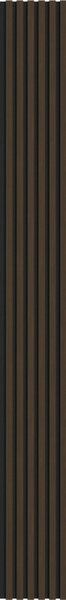 Mexen Lam-F, akustické stěnové lamely 275 × 30 cm, plstěný podklad 8 mm, technická dýha, ořech pálený, S105-275307-3015-024