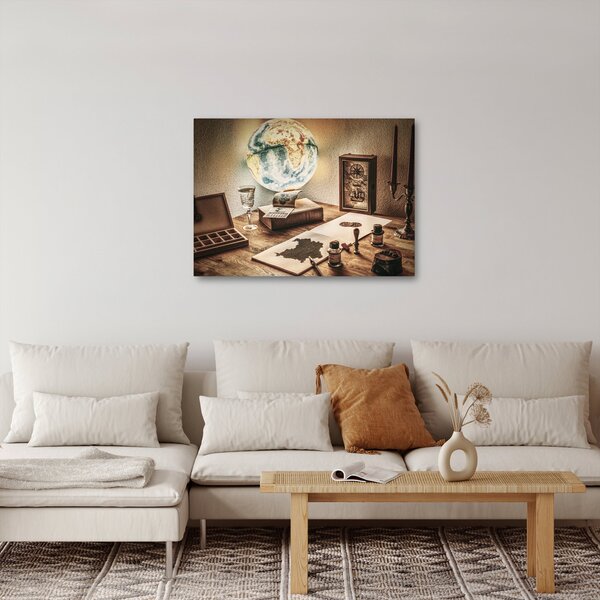 Obraz - cestovatelský stůl (70x50 cm)