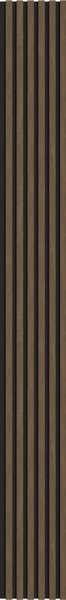 Mexen Lam-F, akustické stěnové lamely 275 × 30 cm, plstěný podklad 8 mm, technická dýha, ořech kakaový, S105-275307-3015-018