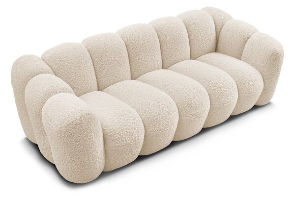 Béžová pohovka z textilie bouclé 232 cm Hippolyte – Bobochic Paris