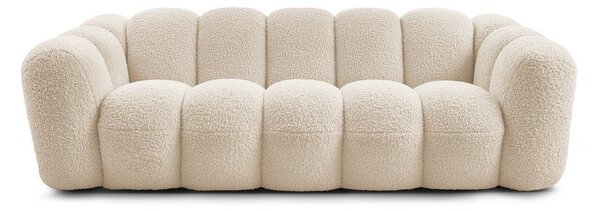 Béžová pohovka z textilie bouclé 232 cm Hippolyte – Bobochic Paris