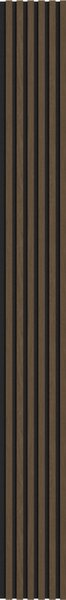 Mexen Lam-F, akustické stěnové lamely 275 × 30 cm, plstěný podklad 8 mm, technická dýha, ořech espresso, S105-275307-3015-019