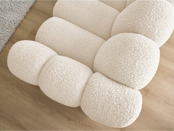Béžová pohovka z textilie bouclé 232 cm Hippolyte – Bobochic Paris