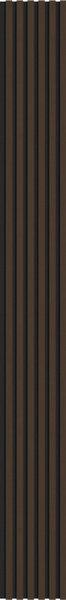 Mexen Lam-F, akustické stěnové lamely 275 × 30 cm, plstěný podklad 8 mm, technická dýha, ořech palisandrový, S105-275307-3015-021
