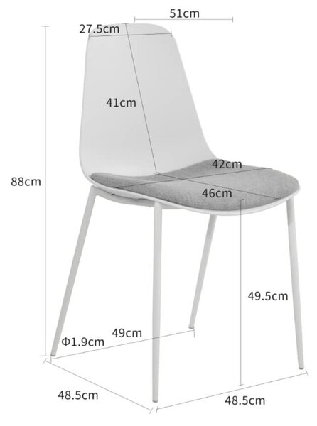 IDEPAR Designová jídelní židle BORETA - hnědá