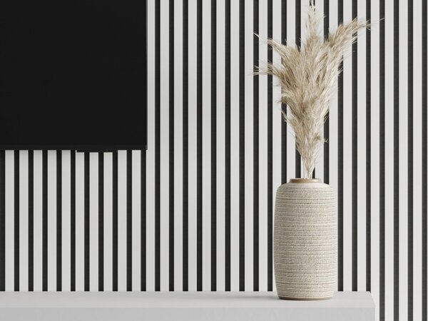Mexen Lam-F, akustické stěnové lamely 275 × 31,5 cm, filc 6 mm, bílá matná, S105-275317-2812-051
