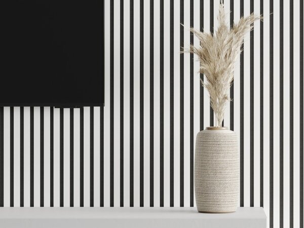 Mexen Lam-F, akustické stěnové lamely 275 × 31,5 cm, filc 6 mm, bílá lesklá, S105-275317-2812-054