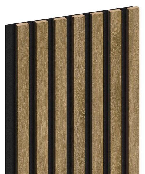 Mexen Lam-F, akustické stěnové lamely 275 × 31,5 cm, filc 6 mm, dub klasický, S105-275317-2812-072