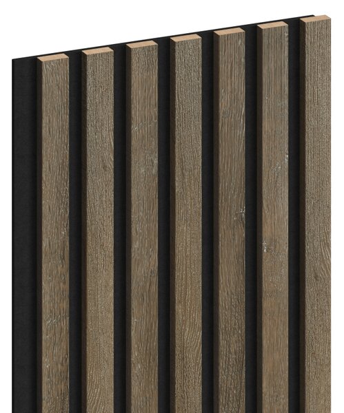 Mexen Lam-F, akustické stěnové lamely 275 × 31,5 cm, filc 6 mm, dub espresso, S105-275317-2812-065