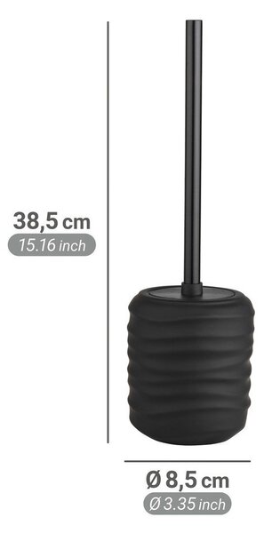 Černá keramická WC štětka Illana – Wenko