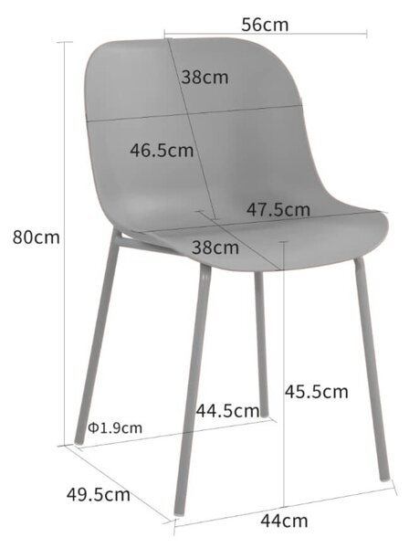 IDEPAR Designová jídelní židle ALUMA - černá