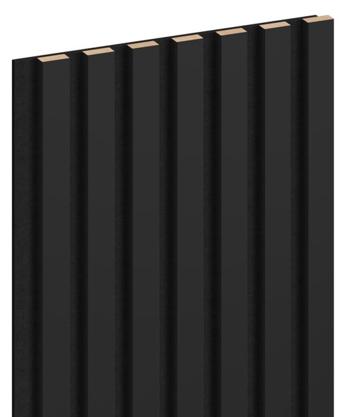 Mexen Lam-F, akustické stěnové lamely 275 × 31,5 cm, filc 6 mm, černá matná, S105-275317-2812-053