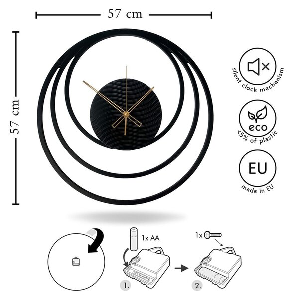 Nástěnné hodiny ø 57 cm Noah – Styler